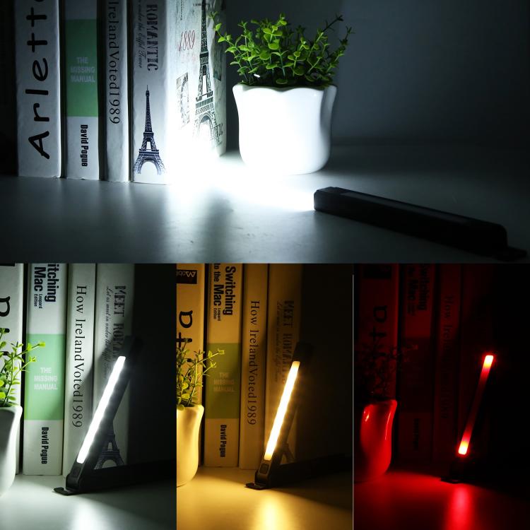 W09 Multifunctional Folding Pen Lamp LED Outdoor Work Flashlight - Black