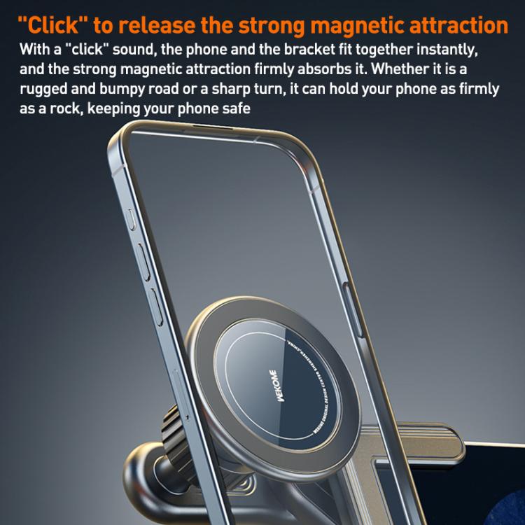 WK WA-S61 Car Display Screen MagSafe Floating Phone Holder - Black