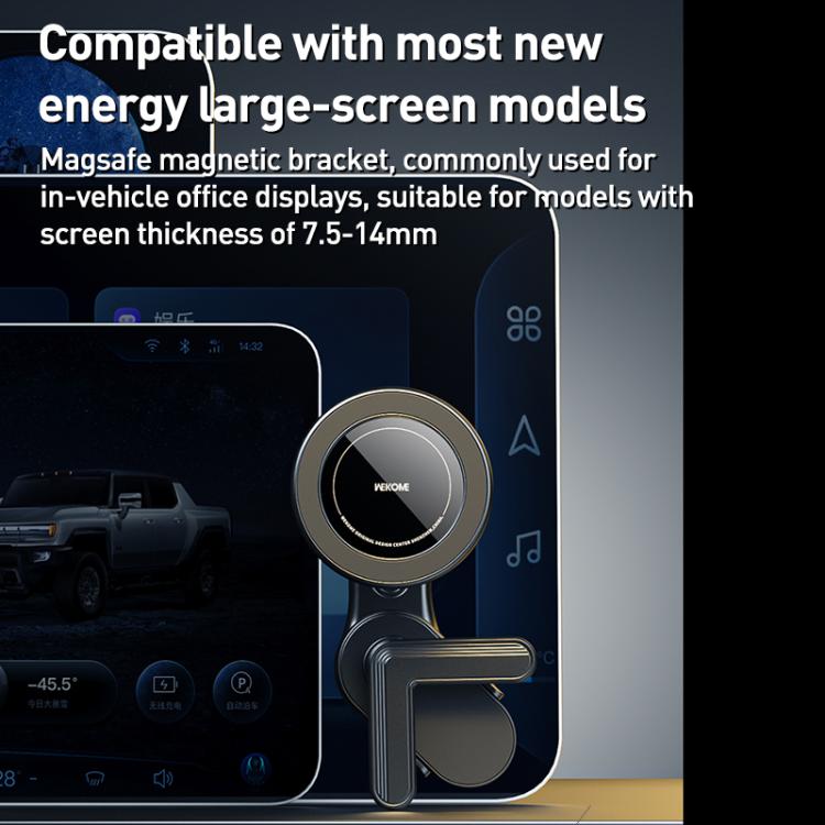 WK WA-S61 Car Display Screen MagSafe Floating Phone Holder - Black
