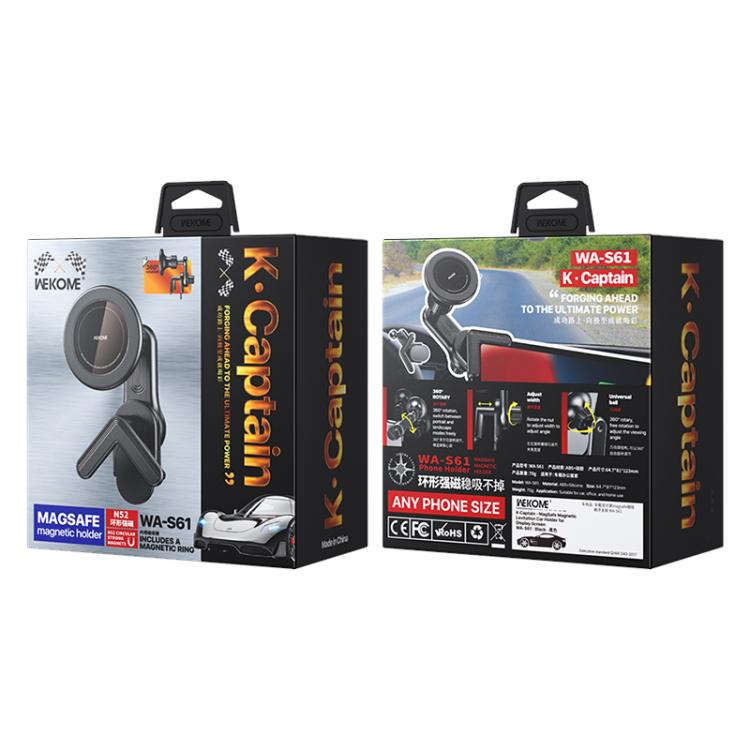 WK WA-S61 Car Display Screen MagSafe Floating Phone Holder - Black