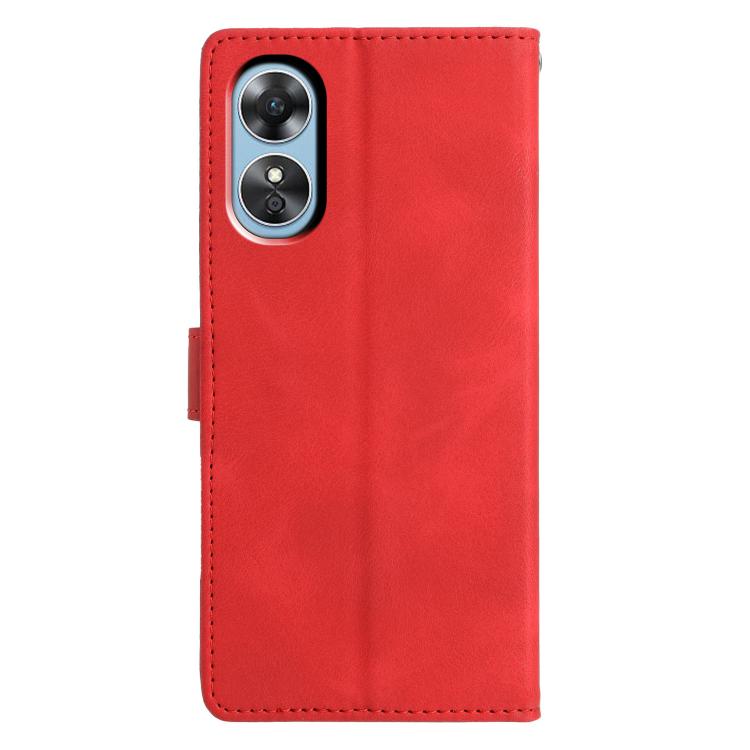For OPPO A17 Triangles Embossed Leather Phone Case