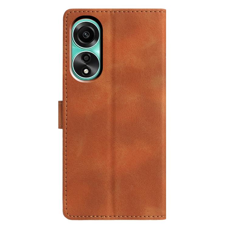 For OPPO A38 4G / A18 Triangles Embossed Leather Phone Case