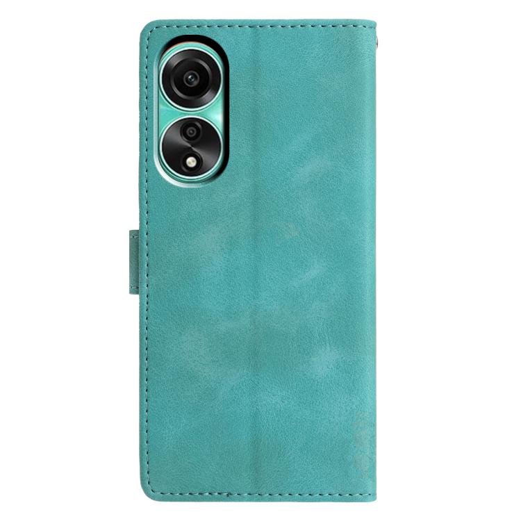 For OPPO A38 4G / A18 Triangles Embossed Leather Phone Case