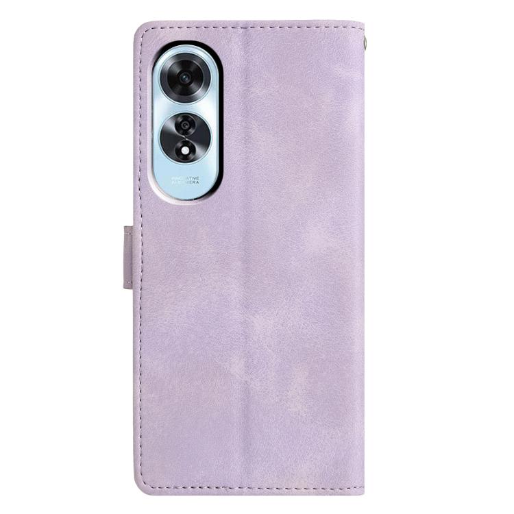 For OPPO A60 Triangles Embossed Leather Phone Case