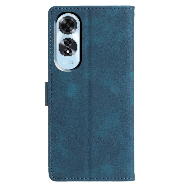 For OPPO A60 Triangles Embossed Leather Phone Case