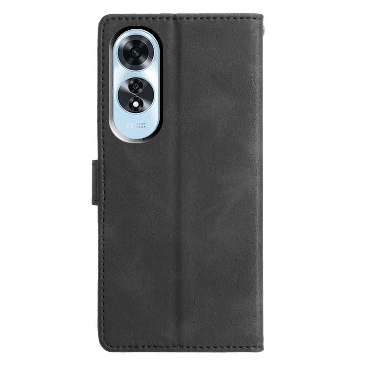 For OPPO A60 Triangles Embossed Leather Phone Case