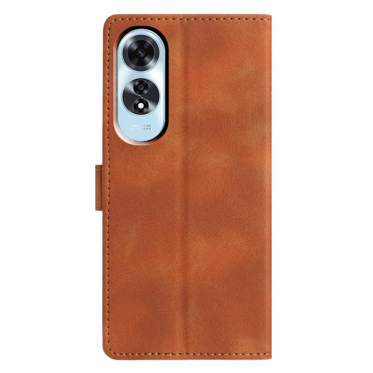 For OPPO A60 Triangles Embossed Leather Phone Case