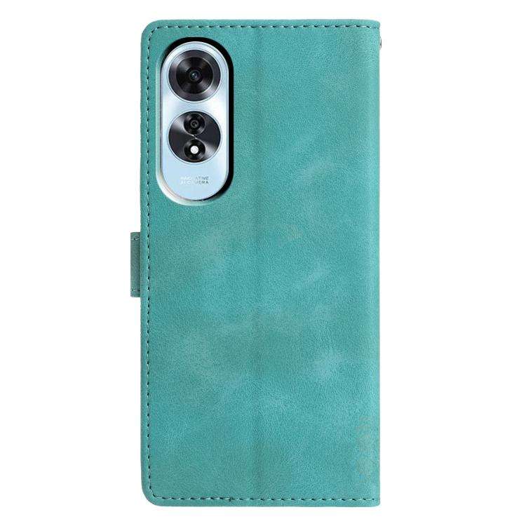 For OPPO A60 Triangles Embossed Leather Phone Case