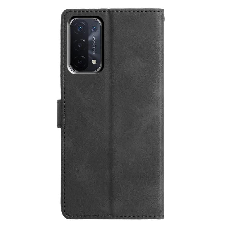 For OPPO A74 5G / A54 5G / A93 5G Triangles Embossed Leather Phone Case
