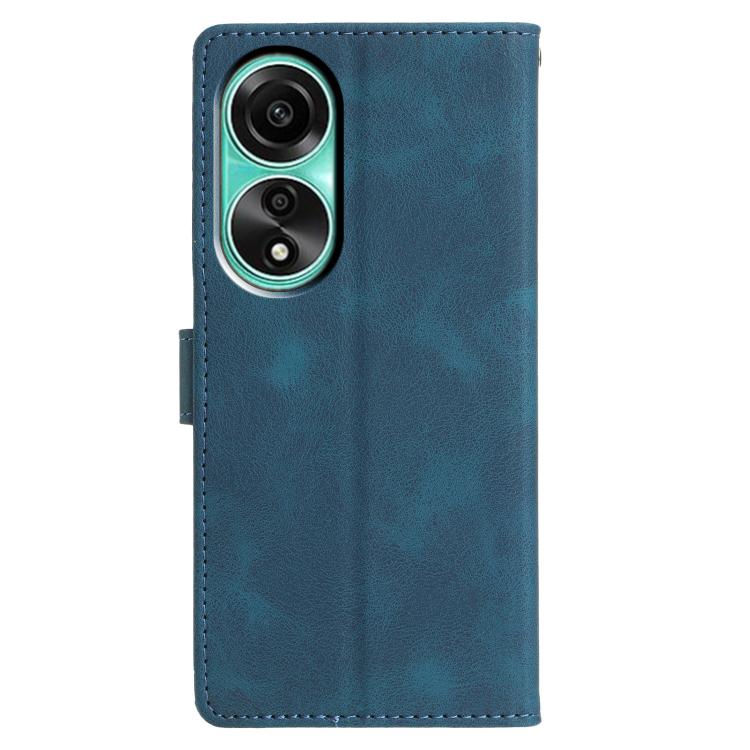 For OPPO A78 4G Triangles Embossed Leather Phone Case