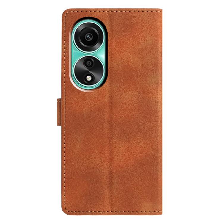 For OPPO A78 4G Triangles Embossed Leather Phone Case