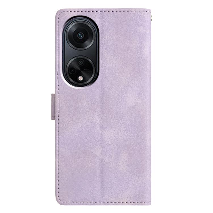 For OPPO A98 Triangles Embossed Leather Phone Case