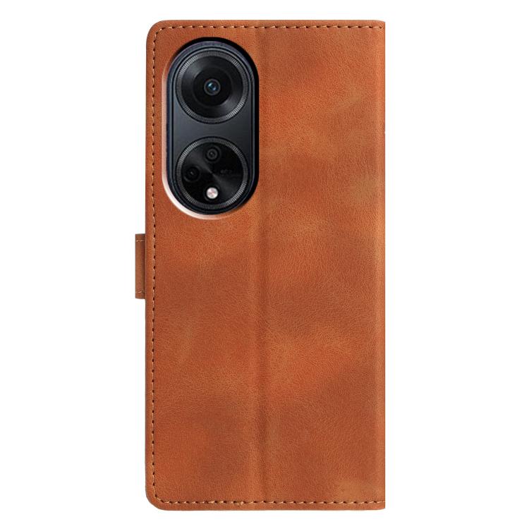 For OPPO A98 Triangles Embossed Leather Phone Case