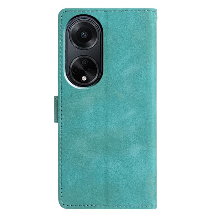 For OPPO A98 Triangles Embossed Leather Phone Case