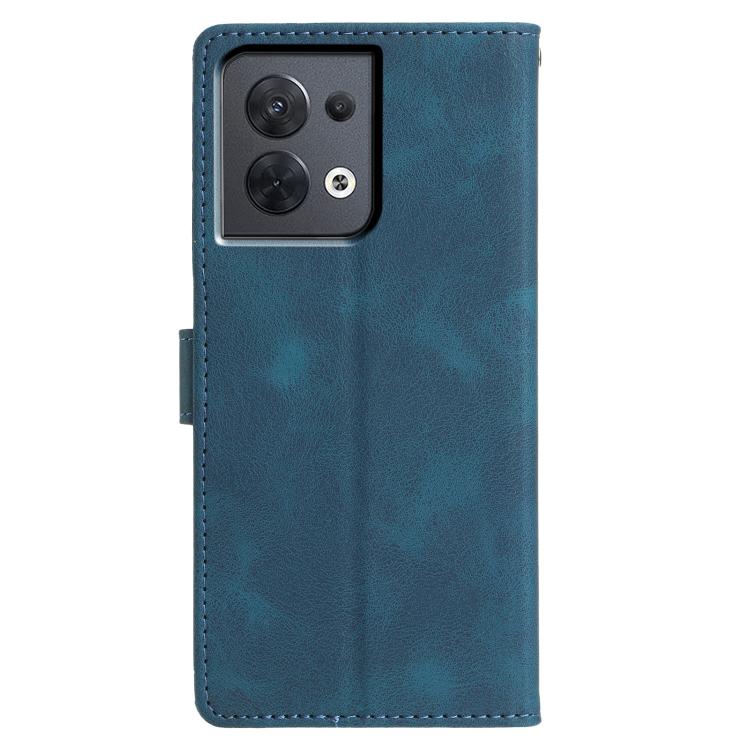 For OPPO Reno8 5G Global Triangles Embossed Leather Phone Case