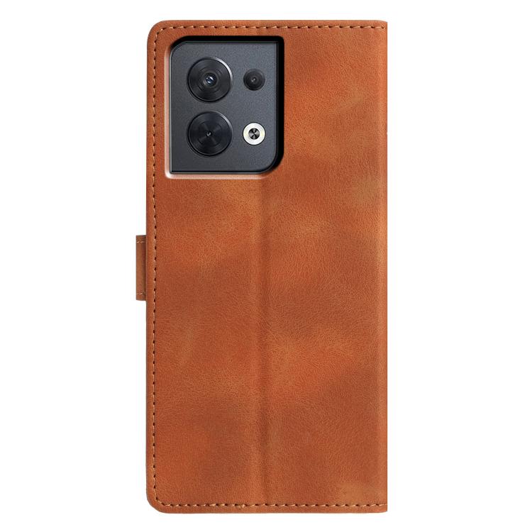For OPPO Reno8 5G Global Triangles Embossed Leather Phone Case