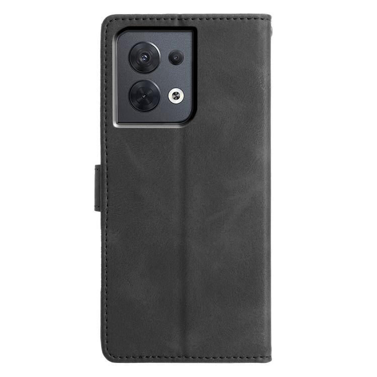 For OPPO Reno8 Pro 5G Global Triangles Embossed Leather Phone Case