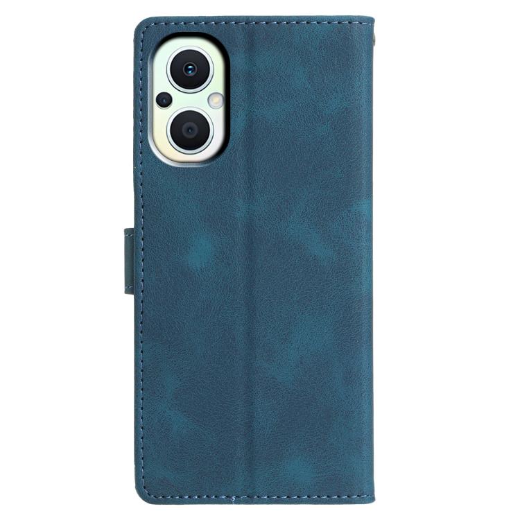 For OPPO Reno8 Lite 5G / Reno7 Z Triangles Embossed Leather Phone Case
