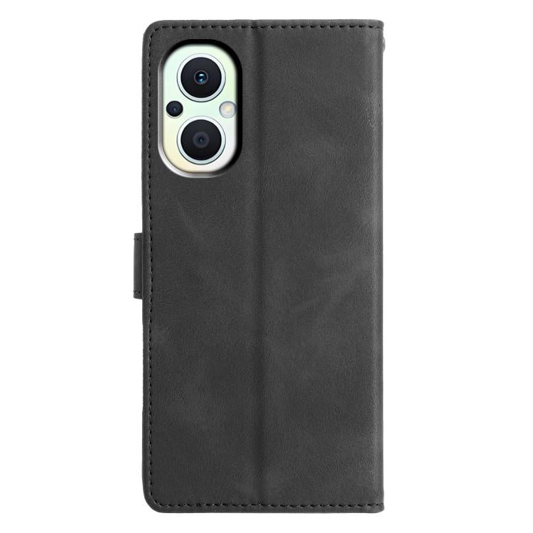 For OPPO Reno8 Lite 5G / Reno7 Z Triangles Embossed Leather Phone Case