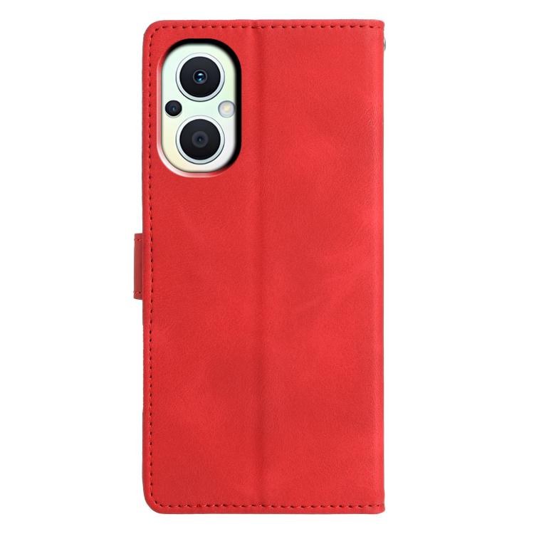 For OPPO Reno8 Lite 5G / Reno7 Z Triangles Embossed Leather Phone Case
