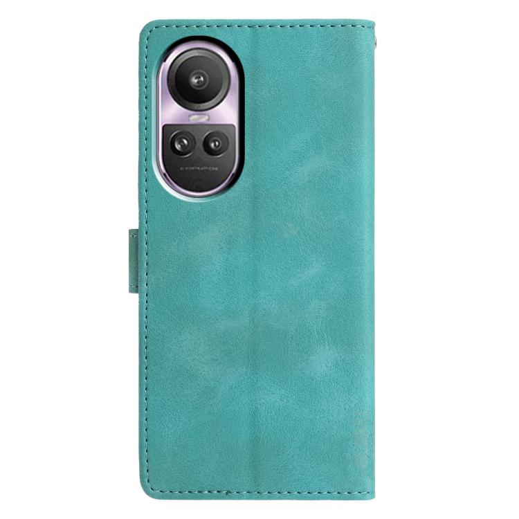 For OPPO Reno10 / Reno10 Pro Triangles Embossed Leather Phone Case