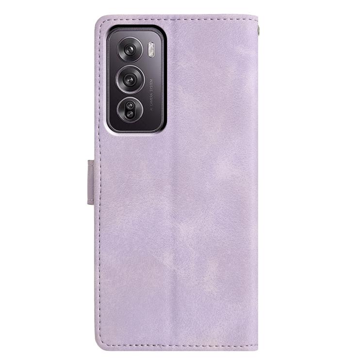 For OPPO Reno12 Pro 5G Global Triangles Embossed Leather Phone Case