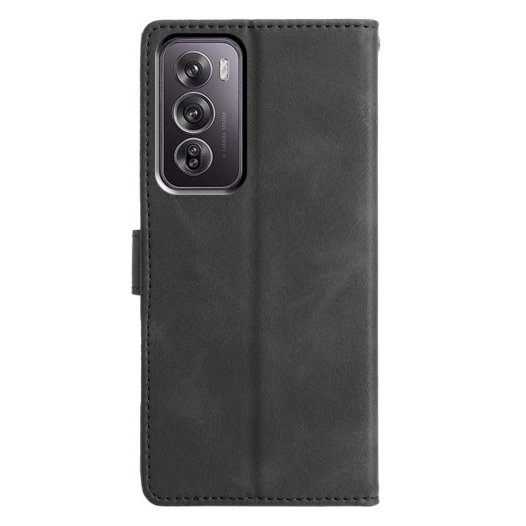 For OPPO Reno12 Pro 5G Global Triangles Embossed Leather Phone Case