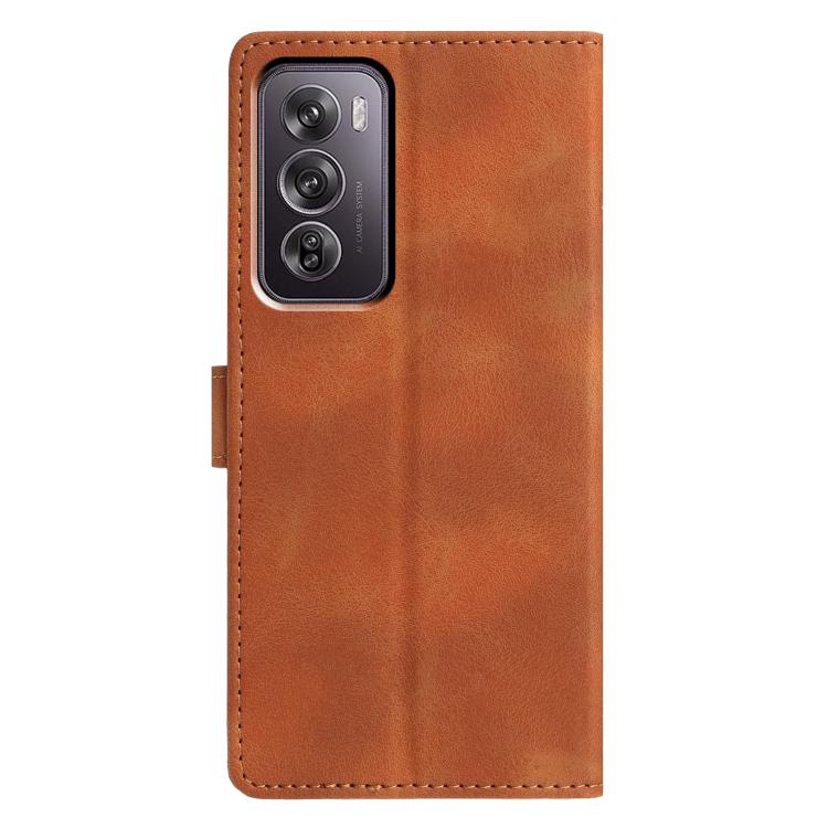 For OPPO Reno12 Pro 5G Global Triangles Embossed Leather Phone Case