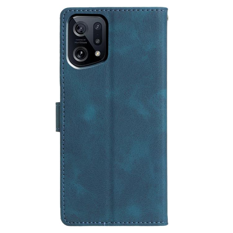 For OPPO Find X5 Triangles Embossed Leather Phone Case