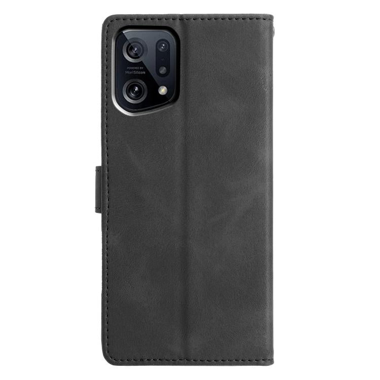 For OPPO Find X5 Triangles Embossed Leather Phone Case