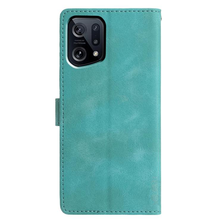 For OPPO Find X5 Triangles Embossed Leather Phone Case
