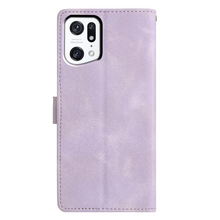 For OPPO Find X5 Pro Triangles Embossed Leather Phone Case