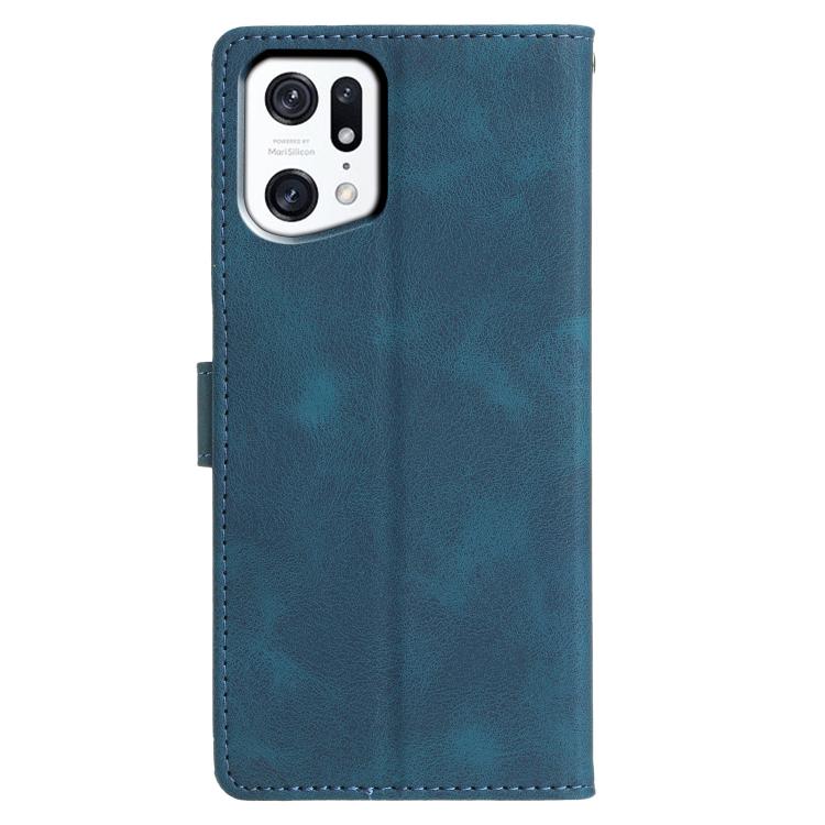 For OPPO Find X5 Pro Triangles Embossed Leather Phone Case