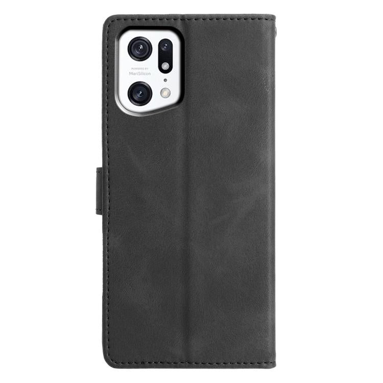 For OPPO Find X5 Pro Triangles Embossed Leather Phone Case