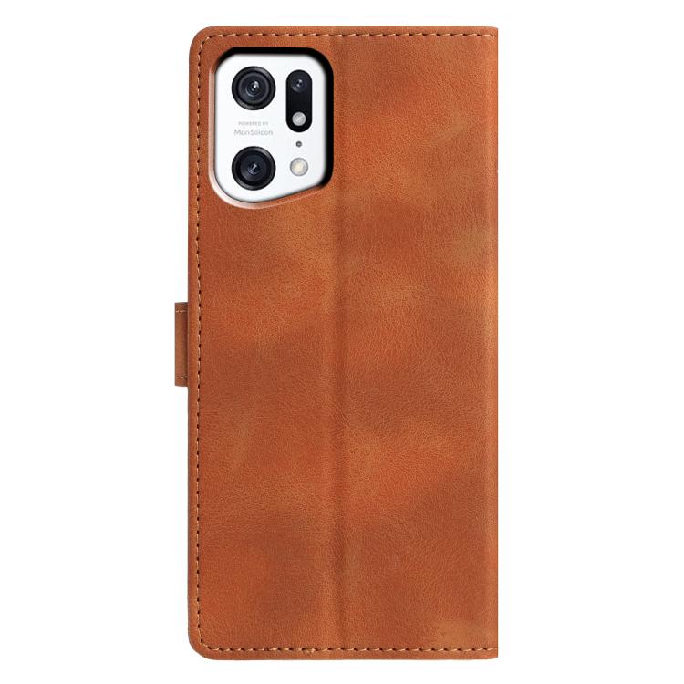 For OPPO Find X5 Pro Triangles Embossed Leather Phone Case