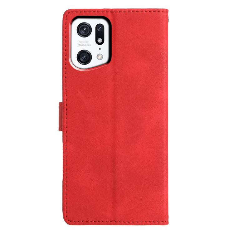 For OPPO Find X5 Pro Triangles Embossed Leather Phone Case