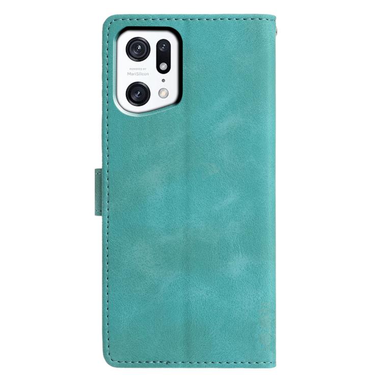 For OPPO Find X5 Pro Triangles Embossed Leather Phone Case