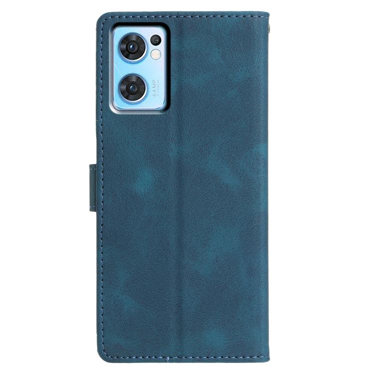 For OPPO Find X5 Lite Triangles Embossed Leather Phone Case
