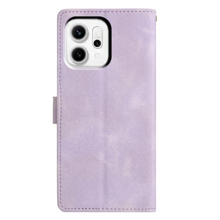 For OPPO Reno14 5G Global Triangles Embossed Leather Phone Case