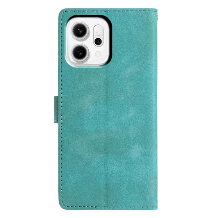 For OPPO Reno14 5G Global Triangles Embossed Leather Phone Case