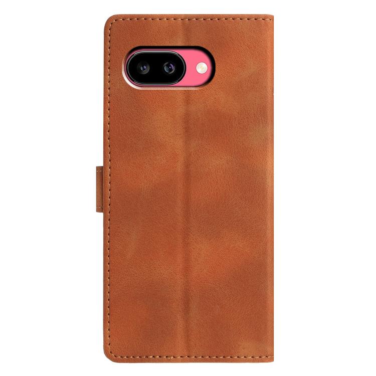 For Google Pixel 9a Triangles Embossed Leather Phone Case