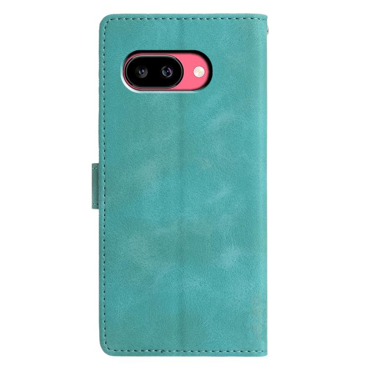 For Google Pixel 9a Triangles Embossed Leather Phone Case