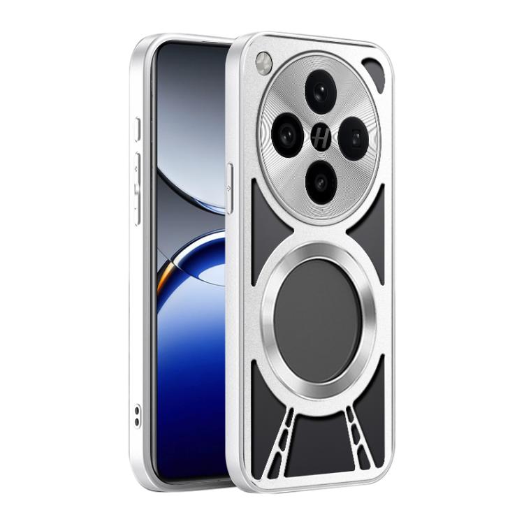 For OPPO Find X8 Cooling Hollow Metal Holder MagSafe Phone Case