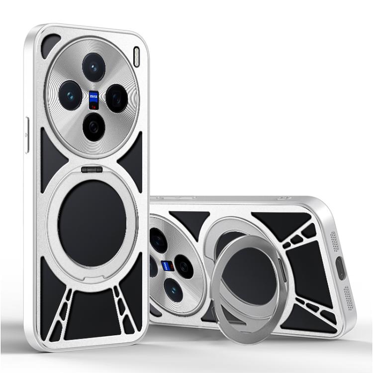 For vivo X200 Cooling Hollow Metal Holder MagSafe Phone Case