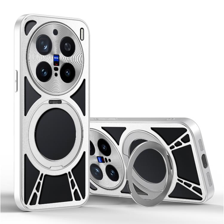 For vivo X200 Pro Cooling Hollow Metal Holder MagSafe Phone Case
