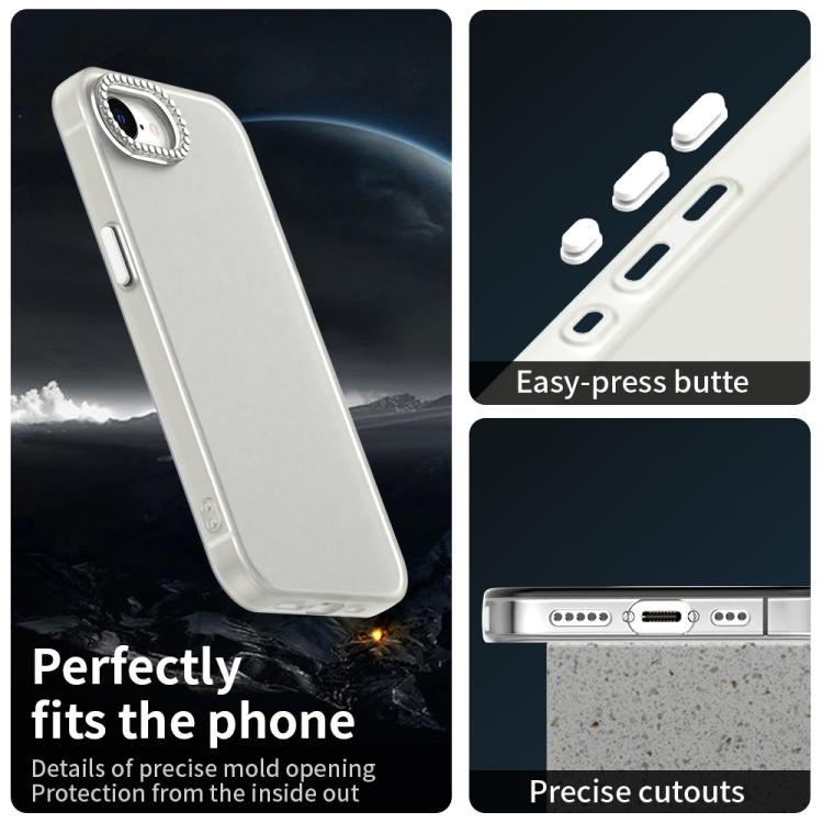 For iPhone 17e / 16e Candy Diamond Frosted PC Hybrid TPU Phone Case