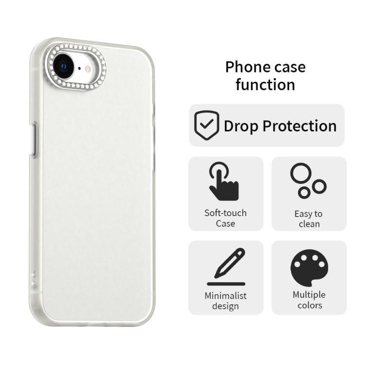 For iPhone 17e / 16e Candy Diamond Frosted PC Hybrid TPU Phone Case