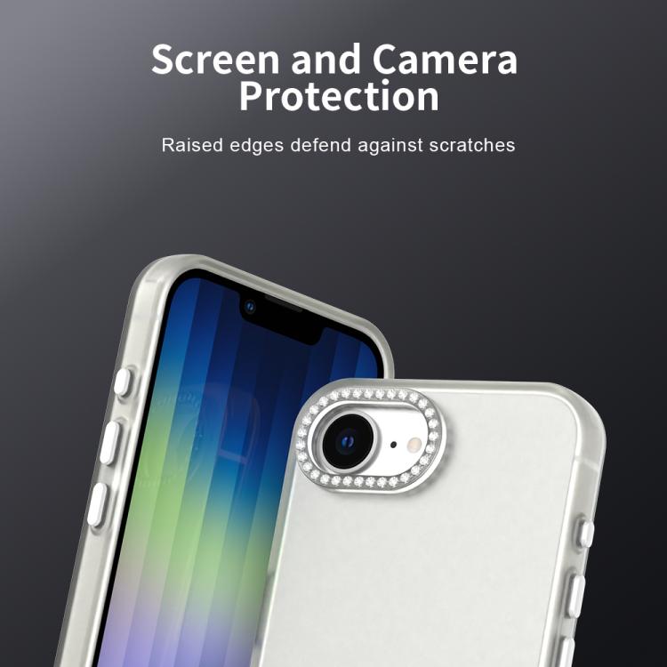 For iPhone 17e / 16e Candy Diamond Frosted PC Hybrid TPU Phone Case