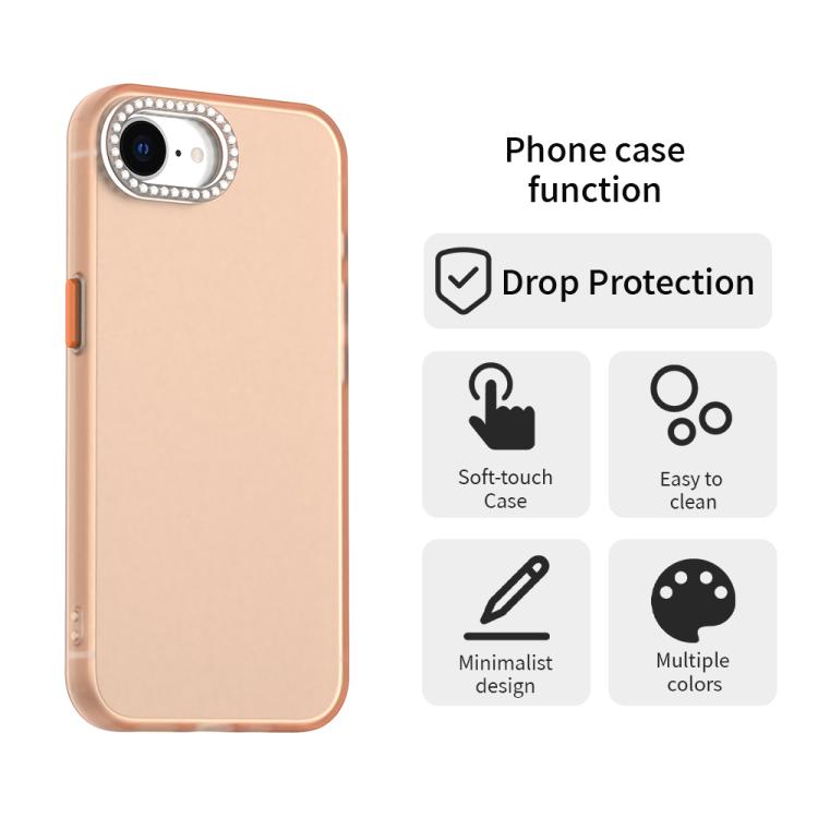 For iPhone 17e / 16e Candy Diamond Frosted PC Hybrid TPU Phone Case