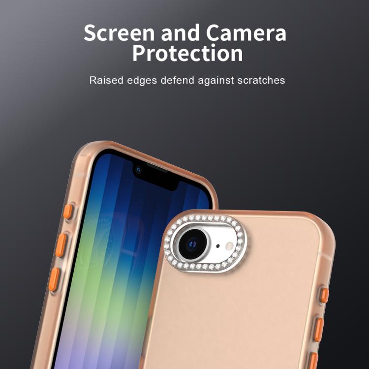 For iPhone 17e / 16e Candy Diamond Frosted PC Hybrid TPU Phone Case